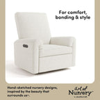 Storkcraft Sorrento Deluxe Power Recliner Swivel Glider – Premium Electronic Nursery Rocking Chair, Oeko-TEX 100 Certified, Includes Dual-USB Charging Port with USB-A & USB-C (Ivory Boucle)