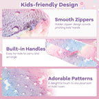 Costzon 8 Pcs Modular Kids Play Couch, Glow in the Dark Toddler Sectional Sofa with Handles, Convertible Sofa Foam Couch for Building Fort, Playroom & Kids Room Furniture (8-pcs,Multicolor)