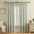 Joydeco Blue Floral Boho Curtains 96 Inches Long 2 Panels, Super Soft Bohemian Farmhouse Curtains with Tassels, Semi Sheer Light Filtering Drapes for Bedroom Living Room (Rod Pocket, 52Wx96L)