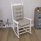 Klear Vu Solarium Rocking Chair Cushion Set, Assembled in the USA, for Indoor & Outdoor Use, Patio, Living Room, or Nursery, 2-Piece Set, 19"x19" Seat and 21"x18" Seatback, Boardwalk Stripe