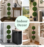 DIY 3ft Realistic Artificial Boxwood Triple Ball Topiary Tree with Pot, 2026 Series UV Resistant Faux Topiary Plant for Indoor Outdoor Front Porch, Patio, Balcony, Office, Yard and Farmhouse Decor