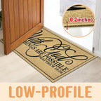Mat Doormat for Outside Entrance Durable Christian Mat for Front Door Low-Profile Indoor Outdoor Mats Non-Slip Backing with God Floor Rug for Living Room Religious Gifts Home Decor 16.9 x 29.9 Inch