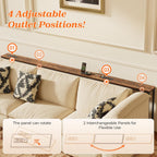 SUPERJARE 94.5 Inch Sofa Table with 2 Power Outlets and USB-C Ports, 5.9 Inch Narrow Console Table with Storage, Long Entryway Hallway Couch Table Behind Sofa, Small Spaces, Living Room, Rustic Brown