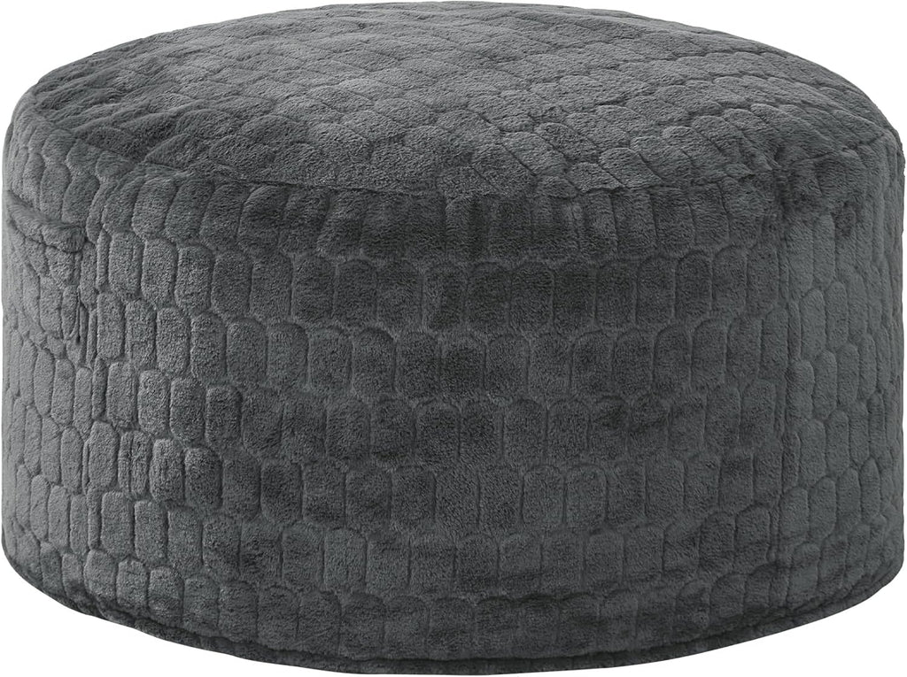 Hobestluk Bean Bag Chairs Adult Bean Bags with Fluffy Cover, Large Beanbag Chair with Filler Giant Bean Bag Chairs for Adults for Living Room, Bedroom (Dark Grey, 3FT - 36” x 36” x 22”)
