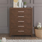 Child Craft Kieran Crib, Double Dresser and Chest Nursery Set, 3-Piece, Includes 4-in-1 Convertible Crib, Dresser and Chest, Grows with Your Baby (Toasted Chestnut)