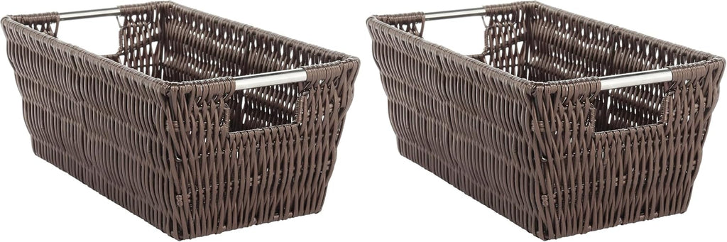 Whitmor Rattique Small Shelf Tote (6500-2712-JAVA) (Pack of 2)