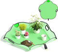 Austion Repotting Mat for Indoor Plant Transplanting and Mess Control 29"x29" Waterproof Succulent Potting Mat with Handles Flower-Shaped Potting Tray Portable Mat Gardening Gifts for Plant Lovers