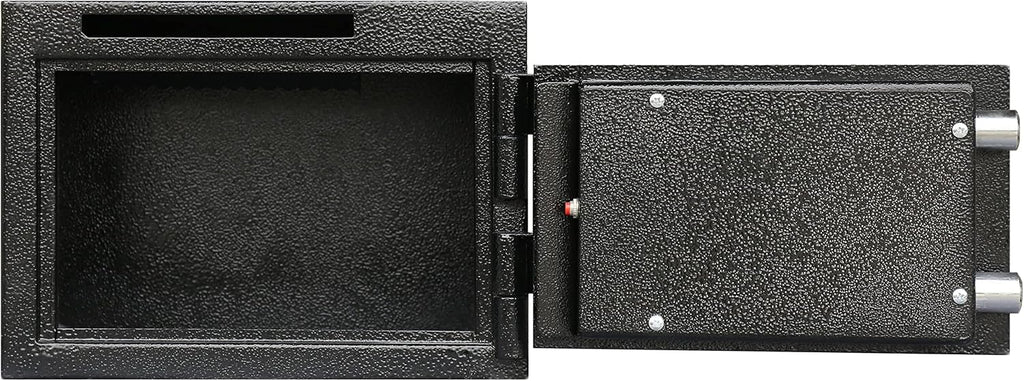 T861 Compact Depository Drop Safe With Electronic Multi-User Keypad Combination Lock with Key Backup, Black, .57 CBF Capacity