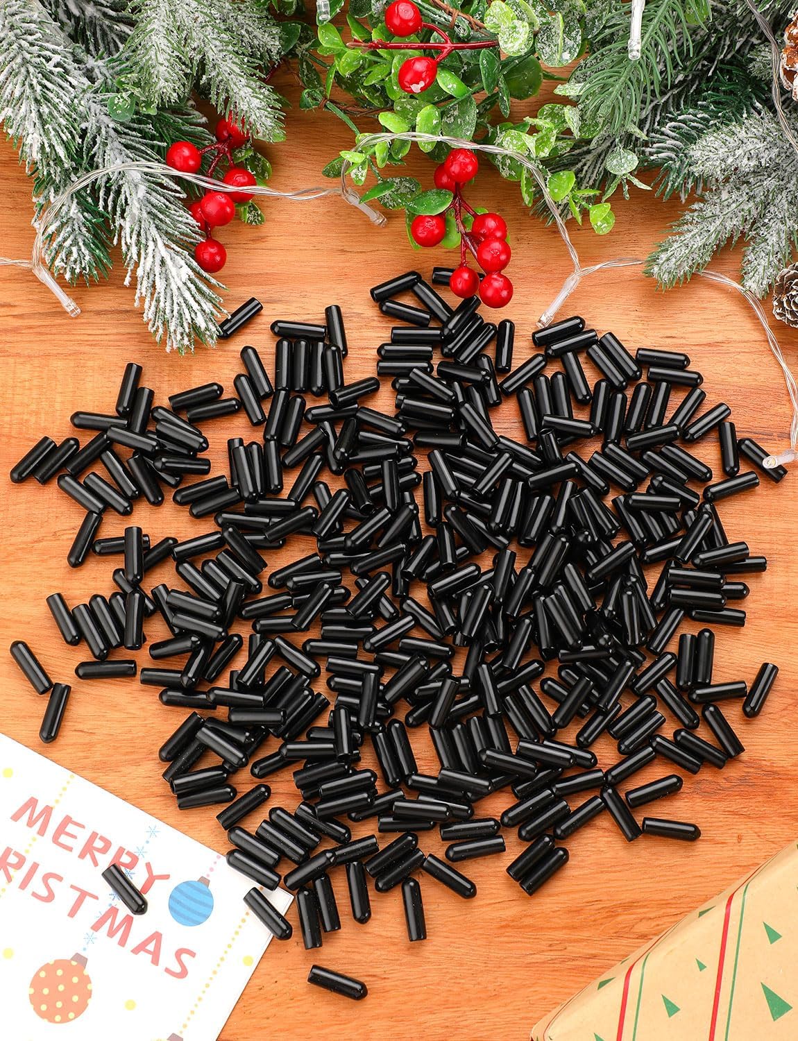 250Pcs Christmas Light Covers, No Glow Caps, Soft Rubber String Light Caps, Blackout Cap Covers to Hide The Extra Lights Not Needed for 5mm Diameter Glass LED String Lights