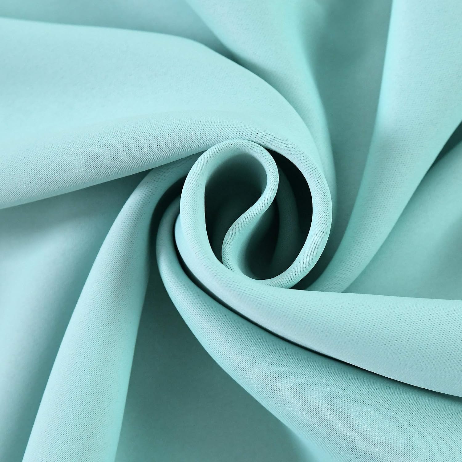 DECOVSUN Aqua Blue Valance for Windows 42x18 Inch Solid Thermal Insulated Blackout Rod Pocket Kitchen Short Curtain Toppers Valance for Bathroom Living Room 2 Panels