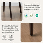 CHITA Mid-Century Modern Dining Chair, Upholstered Fabric Accent Chair for Dining Room, Set of 6, Beige
