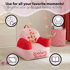 Strawberry Shortcake Kids Sofa Bean Bag Armchair, Soft Plush Lounge Chair for Bedroom or Playroom