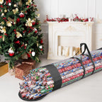 ProPik Wrapping Paper Organizer Storage Bag for All Your Gift Wrap & Ribbons, Fits Long 40 Inch Rolls, Hold Up To 24 Rolls, Heavy Duty Clear PVC Bag with Handles (Black & Clear)