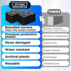 Ding Defend 4x6 Black Trading Card Shipping Protector 110 Pack - Sports Card Protectors Hard Plastic w/Rounded Corners, Hobby Shipping Shield for Graded Cards, Slabs, Top Loaders