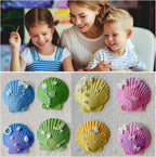 30PCS Natural Scallop Shells 2.3''-3'' White Sea Shells for DIY Craft Making, Hand Painting, Ocean Themed Party and Home Décor