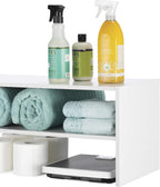Whitmor Stackable 31" Extra Wide 2-Shelf Storage Organizer, White