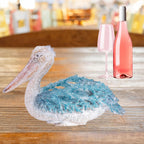 Corner Merchan Pelican Wine Bottle Holder - Nautical Wine Holder Tabletop Centerpiece - Single Bottle Rack Pelicans Decor - Decorative Counter Wine Rack
