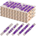 Ecation 30 Pcs Cheerleading Rhinestone Volleyball Spirit Clips Competition Cheer Pins Clothespins Cheer Charms for Clothes Pins Gifts Sports Volleyball Team Party Favors Accessories Bulk (Purple)
