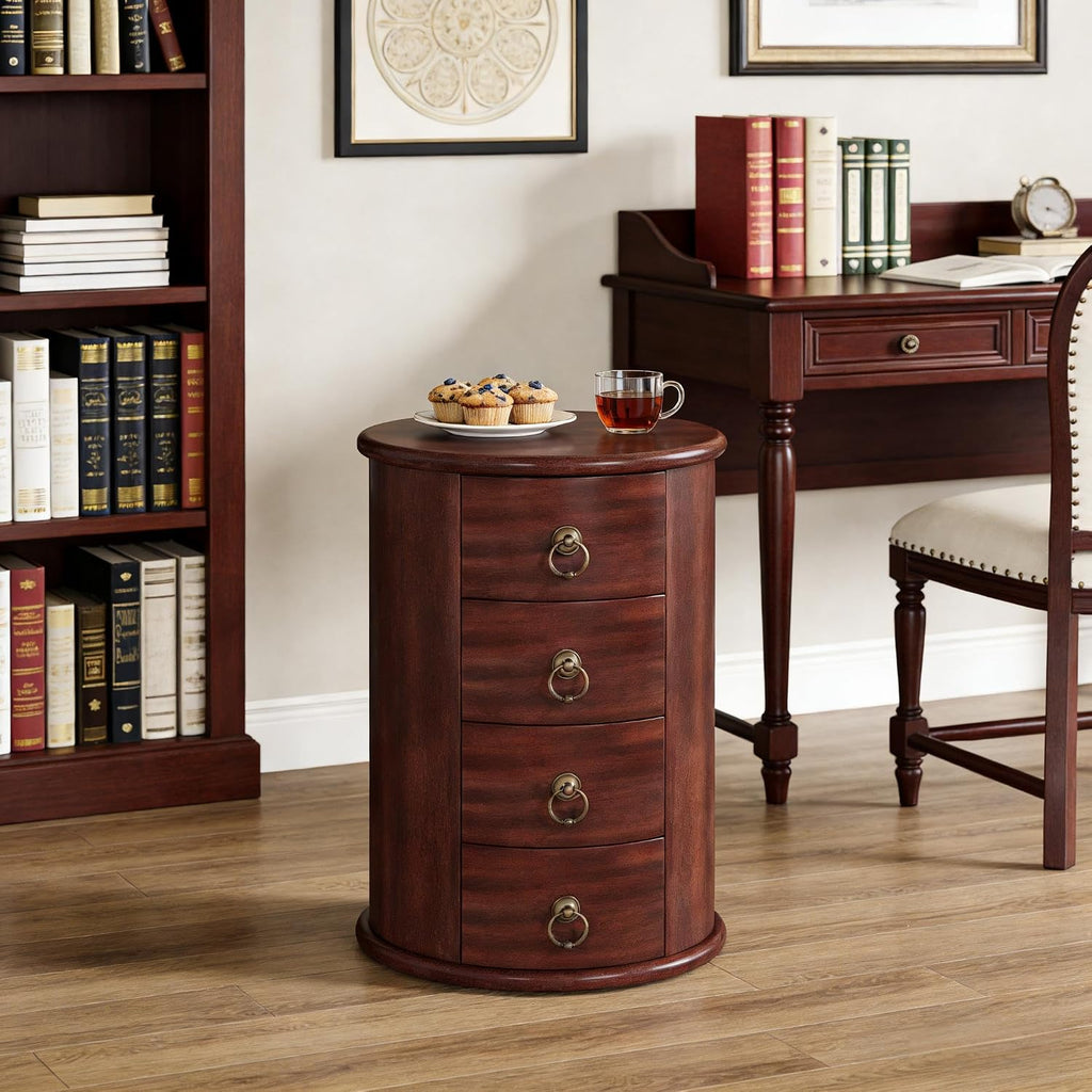 Wood Bedside Table,Side Table,Round End Table FJ484