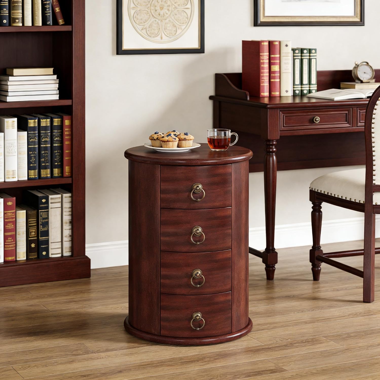 Wood Bedside Table,Side Table,Round End Table FJ484
