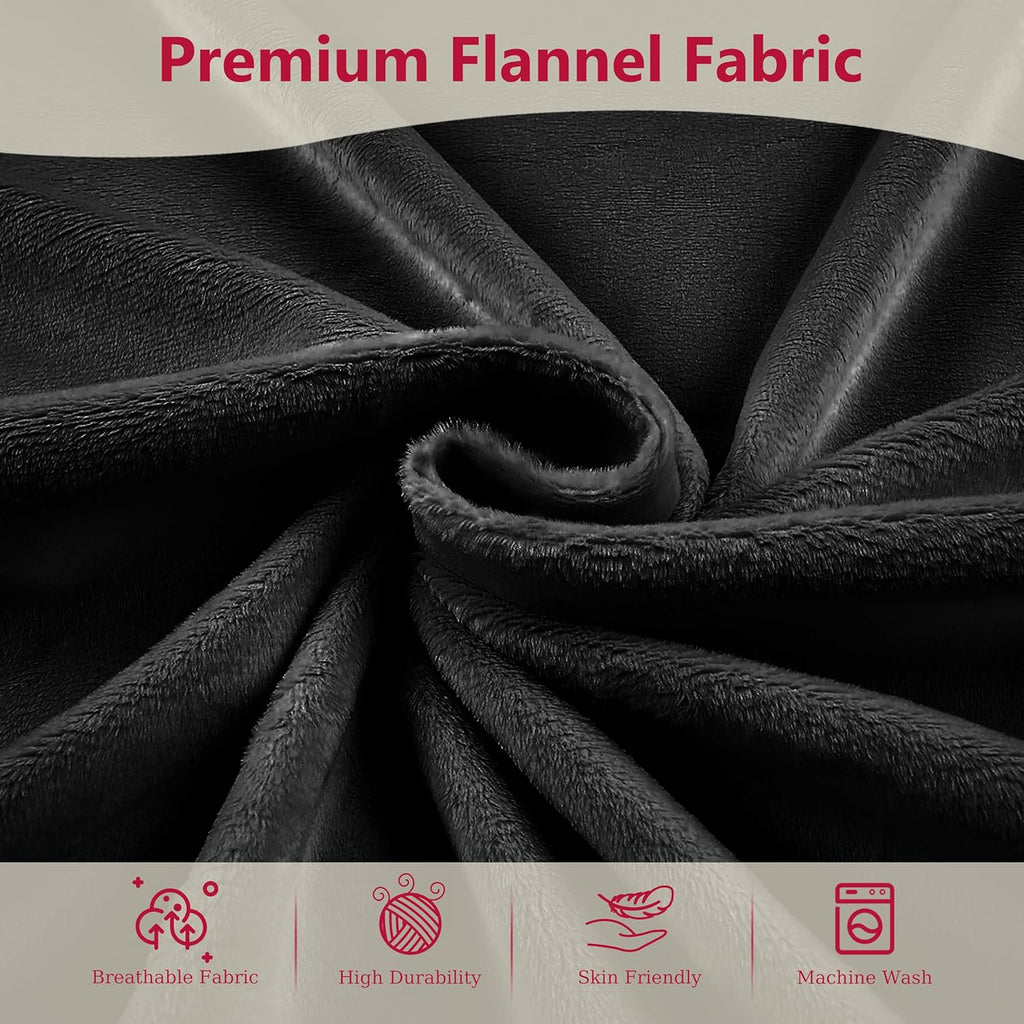 Giant Bean Bag Chair with Memory Foam Filling Beanbag for Adult 8 Colors, Machine Washable Removeable Flannel Cover, Soft Cozy for Bedroom, Living Room - 3 Feet Black