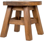 Sea Island Imports Horse Design Hand Carved Acacia Hardwood Decorative Short Stool