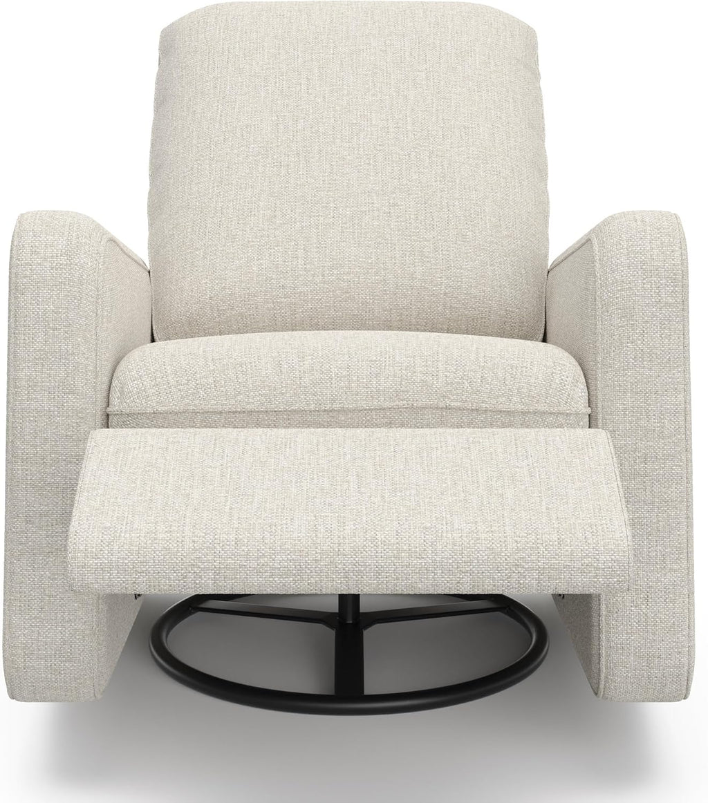 Graco Teddi Power Recliner Swivel Glider, Electronic Power Recline, Oeko-TEX 100 Certified, USB-A & USB-C Charger, Premium Cushioning & Comfort – (Dune Basketweave)