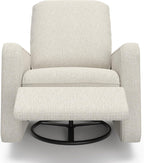 Graco Teddi Power Recliner Swivel Glider, Electronic Power Recline, Oeko-TEX 100 Certified, USB-A & USB-C Charger, Premium Cushioning & Comfort – (Dune Basketweave)