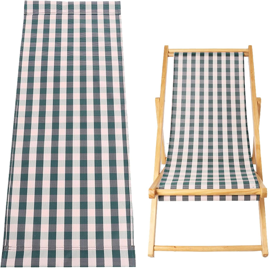 Ostlttyn Sling Chair Replacement Fabric 16.5" W X 44" L Waterproof Heavy Duty Soft Replacement Cloth for Wood Beach Sling Folding Lawn Patio Chairs