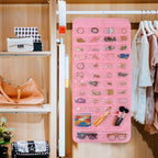 Bloss Pinck Hanging Jewelry Organizer With 90 Pockets for Closet, Earring Holder Organizer Storage, Over The Door Jewelry Organizer, Double-Sided Jewelry Holder for Earrings,Necklaces,Rings