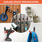 Heavy Duty Wall Mount Garage Hooks, 42-Pack | Hanging Storage for Bikes, Ladders, Hoses, Ropes, Garden Tools - For Warehouse, Workshop, Shed, Shop, Yard