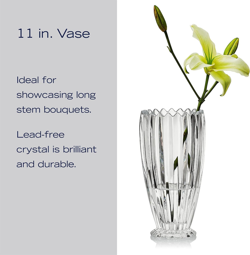 Mikasa Estate Crystal Vase, 11 Inch