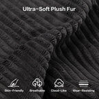 50" Oversized Boneless Chaise Lounge Chair Indoor, Plush Faux Fur Cloud Sofa Couch with Pillows, No Assembly Deep Seat Reading Chair Bed, Cozy Floor Couch for Living Room or Bedroom