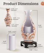 PieceRelax 3D Puzzle Vase for Adults to Flower Arrangement and Home Decoration Made By 160 Curved Plastic Puzzle Pieces - Winter Grace, for Mom [S1043]