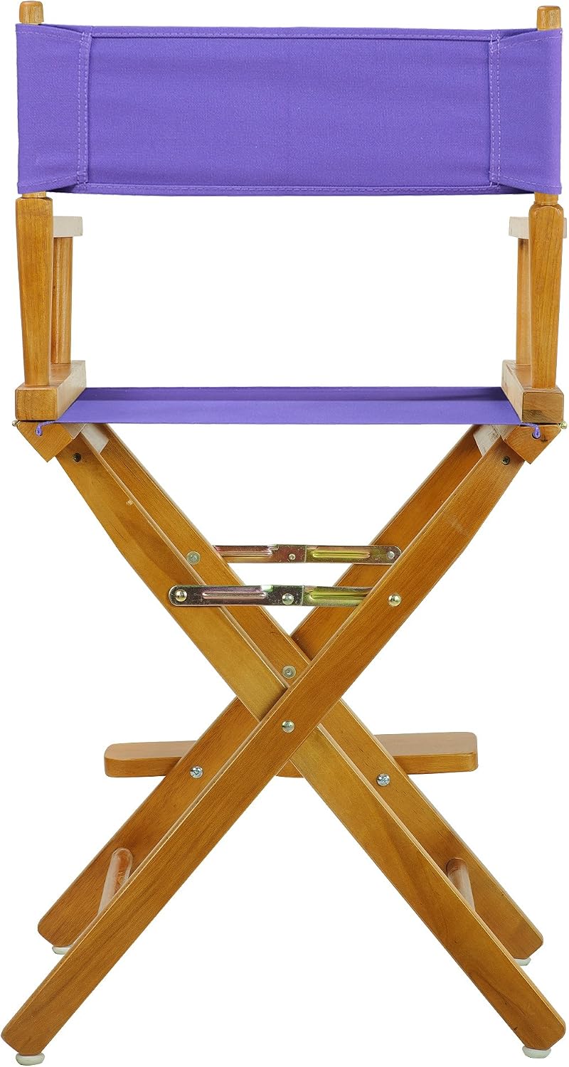 Casual Home 220-05/021-41 Honey Oak Director Chair 24" - Counter Height OakFrame/Purple Canvas
