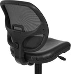 Office Star DC Series Deluxe Breathable Mesh Back Ergonomic Drafting Chair with Lumbar Support and Adjustable Footring, Black Vinyl