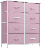 YITAHOME Fabric Dresser for Bedroom, Tall Storage Dresser with 8 Drawers, Black Dresser & Chest of Drawers, Storage Drawer Organizer for Closet, Bedroom, Living Room(Pink) | Black Dresser & Chest of Drawers, Storage Drawer Organizer, For Closet, Bedroom
