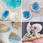 LUCKY BABY 4"-5" Scallop Shells for Crafts, 10 PCS Large Seashells for Decorating, White Natural Shells for Decoration