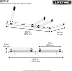 LIFETIME 80719 Wall Mounted Chair Rack Black