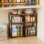 Ekisemio 3-Tier Side Table – End Table Nightstand for Small Spaces & Living Room, Rustic Brown