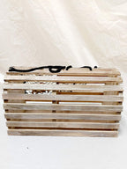 Decorative Lobster Trap Decor – Well Crafted Distressed Wood - Features Fishnet, Seashells Crab Starfish - Nautical Decorations for Home, Boats and Beach House - Decorative Crab Trap Gift Box
