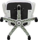 EMMA + OLIVER High Back White Mesh Ergonomic Swivel Office Chair with White Frame and Flip-up Arms