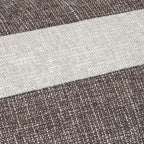 Set of 2 Khaki Linen Pillow Covers 18x18 inch with Patchwork Stripe Square Cushion Cases Soft Comfortable Farmhouse Pillow Cover for Couch Sofa Chair Bench Patio Living Room Home Decor