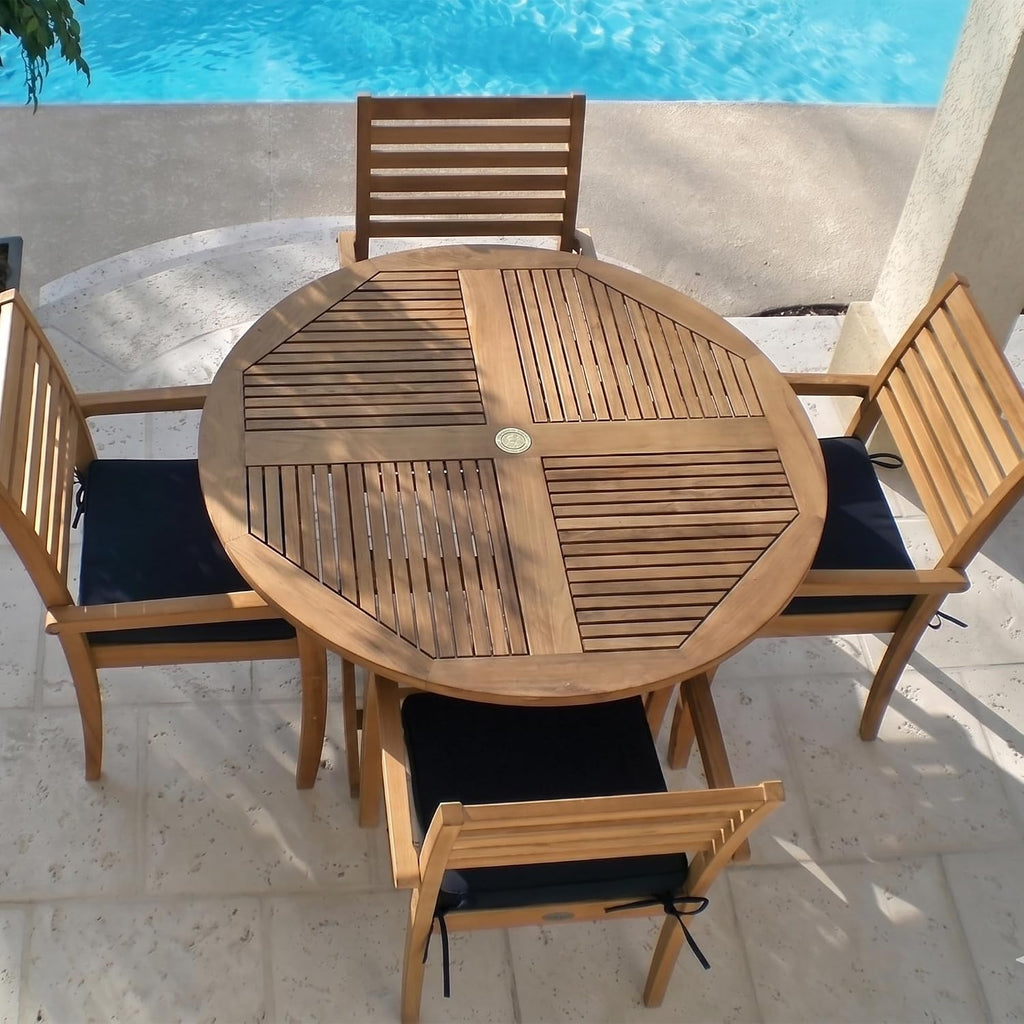 Royal Teak Collection CAPM Captiva Sling Stacking Chair, Moss
