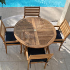 Royal Teak Collection CAPM Captiva Sling Stacking Chair, Moss