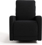 Storkcraft Kyoto Deluxe Power Recliner Swivel Glider (Black Boucle) – Premium Electronic Power Recliner for Nursery, Includes Dual-USB Charging Port with USB-A & USB-C, Glider Rocking Chair