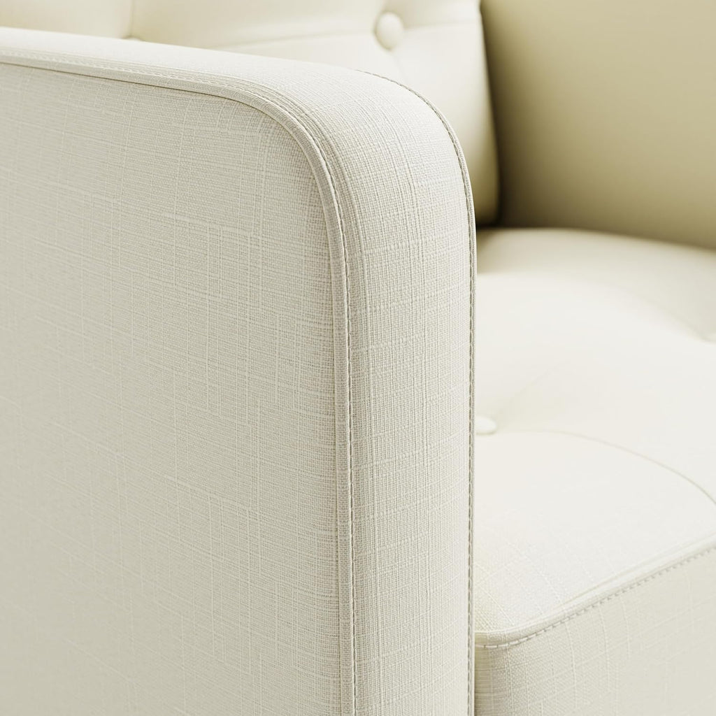 Storkcraft Beckett Small Spaces Swivel Glider Nursery Chair (Pearl) – Conveniently Compact Size, Baby Nursery Chair Designed for Smaller Nurseries and Bedrooms
