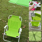 Beach Umbrella Chair, Kids Beach Chair with Umbrella, with Canopy Green, Outdoor with Shade, Canopy