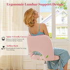 DurayLoly Vanity Chair with Open Hollow Back, Armless Desk Chair with Silent Wheels, Height Adjustable, Soft Teddy Fabric, 360° Swivel for Bedroom Vanity & Home Office, Candy Pink