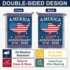 250th Anniversary America USA Garden Flag for Outside, USA Map 250 Years of Freedom 1776-2026 Patriotic Double-Sided Waterproof Yard Flag 12x18 Inch for 4th of July Memorial Day Outdoor Deco